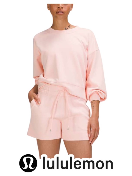 lululemon athletica Sweaters - Lululemon | Perfectly Oversized Cropped Crew in Pink Mist *Softstreme - Size 16